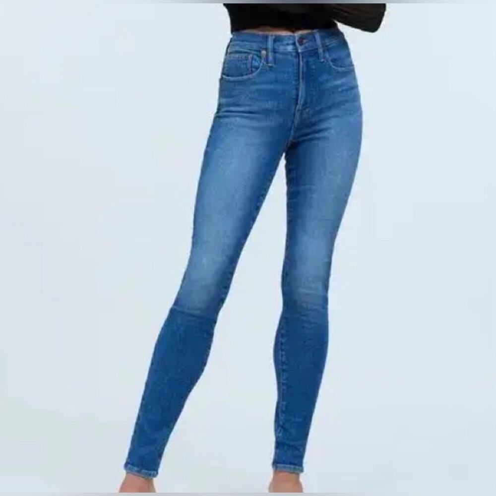 UEC MADEWELL 10” HIGH RISE SKINNY DENIM BLUE JEANS 98% COTTON 2% SPANDEX SZ 32
